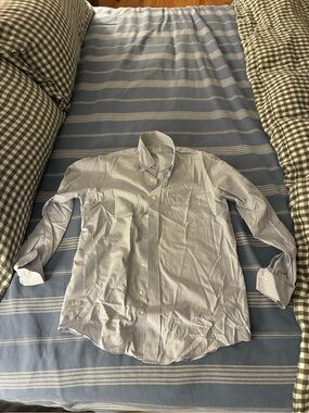Brooks Brothers Blue and Yellow Checkered Dress Shirt